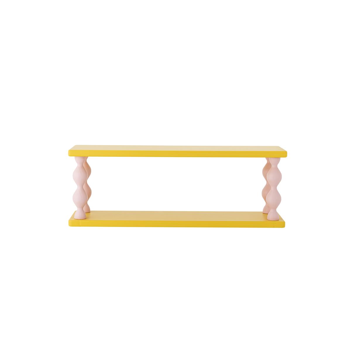 BLOOMINGVILLE MINI Bibiola-hylla, gul, MDF (L60xH21,5xB17 cm)