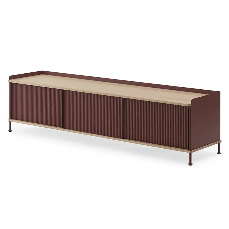 Muuto, Enfold Sideboard 186 x 45 cm - Oiled oak Deep Red
