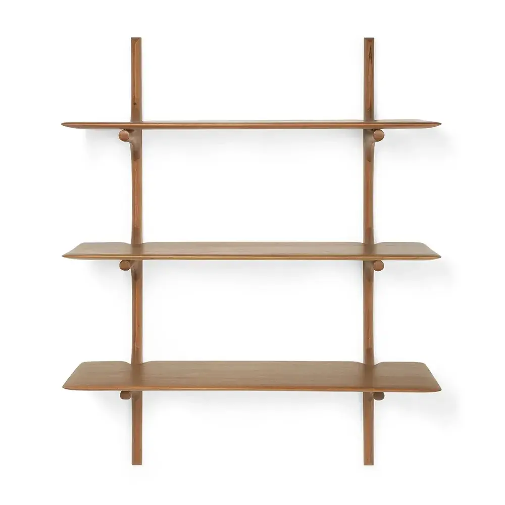 Ethnicraft, PI Vägghylla Mahogany 3 hyllplan