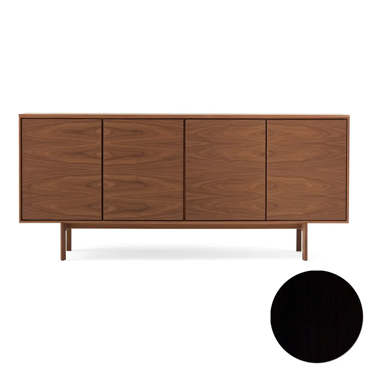 Skovby, Sm544 Skänk Svart Ek Lack 190X43X85Cm