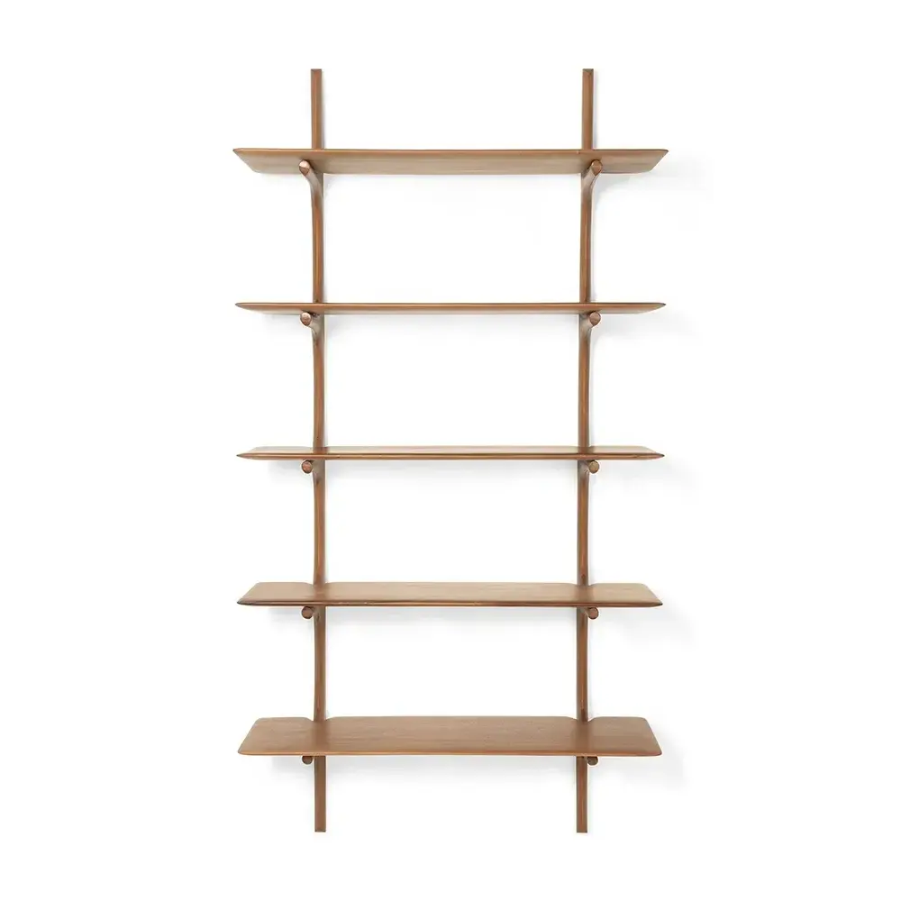 Ethnicraft, PI Vägghylla Mahogany 5 hyllplan