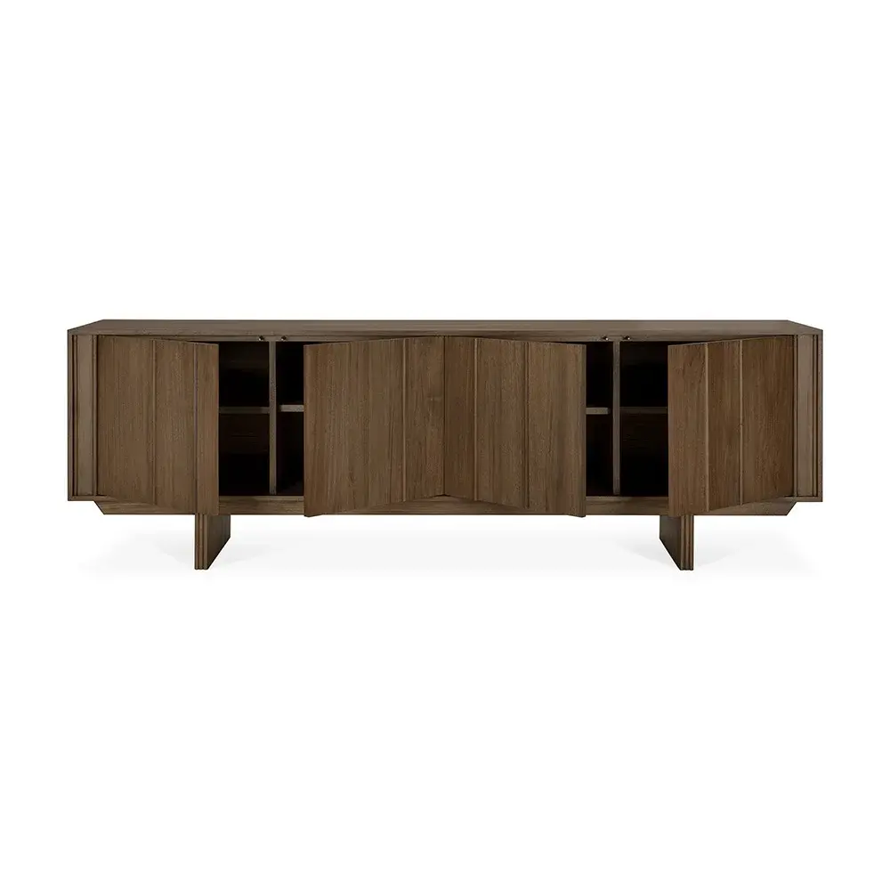Ethnicraft, Pillar Skänk Teak 4-dörrars 220x45x70 cm