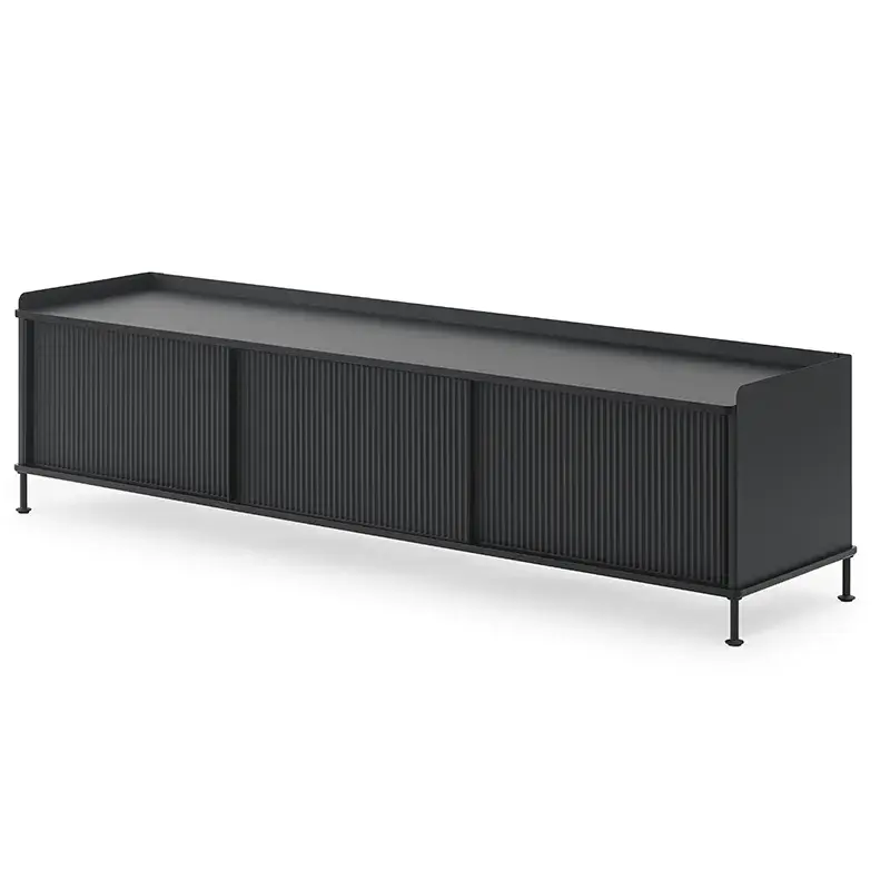 Muuto, Enfold Sideboard 186 x 45 cm - Black Anthracite Black