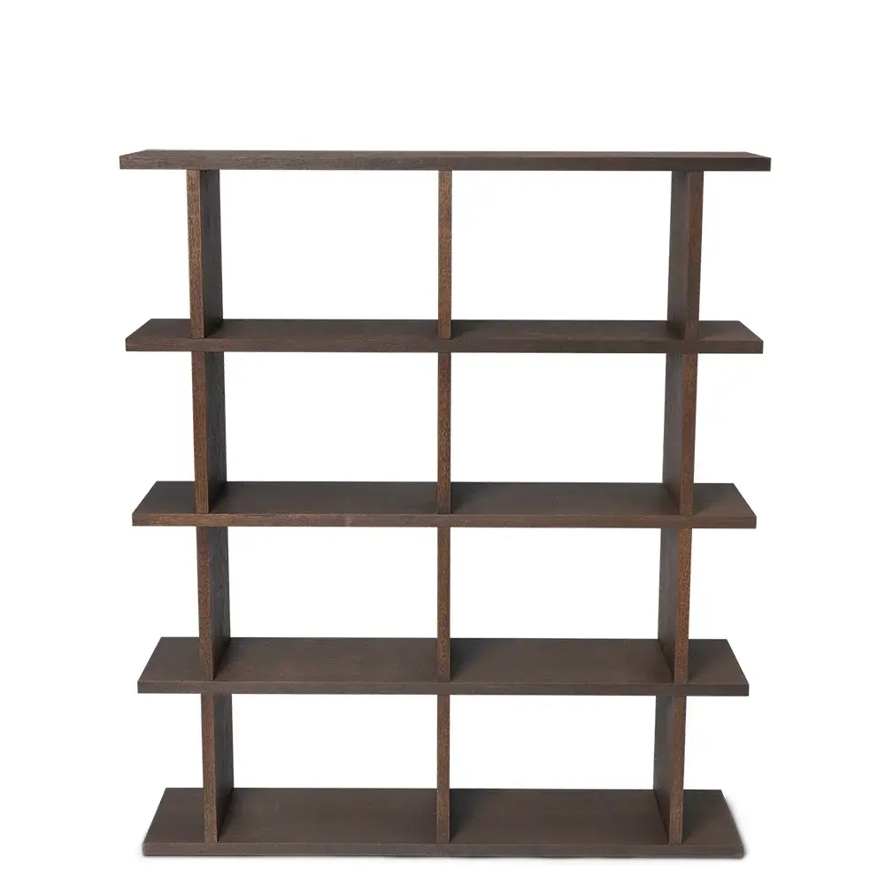 Ferm Living, Kona Bokhylla 2x4 - Mörkbetsad ek