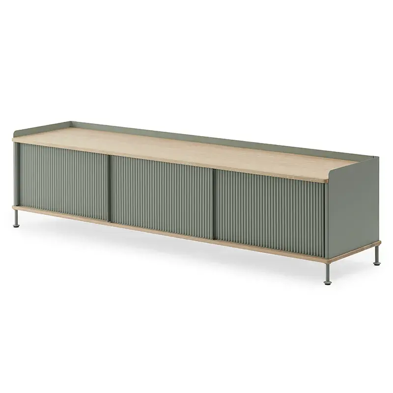 Muuto, Enfold Sideboard 186 x 45 cm - Oiled oak Dusty Green