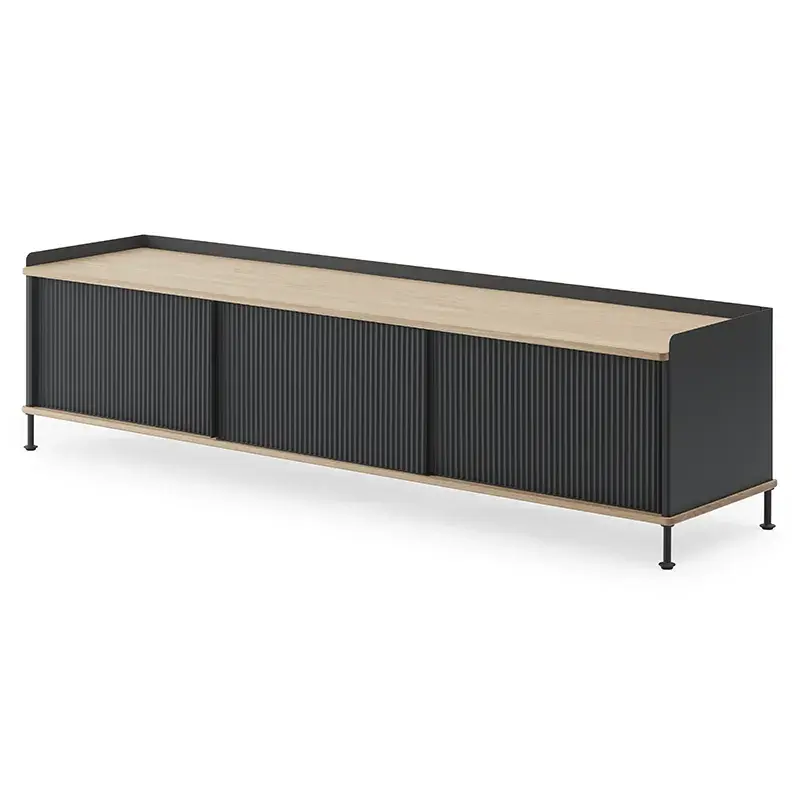 Muuto, Enfold Sideboard 186 x 45 cm - Oiled oak Anthracite Black
