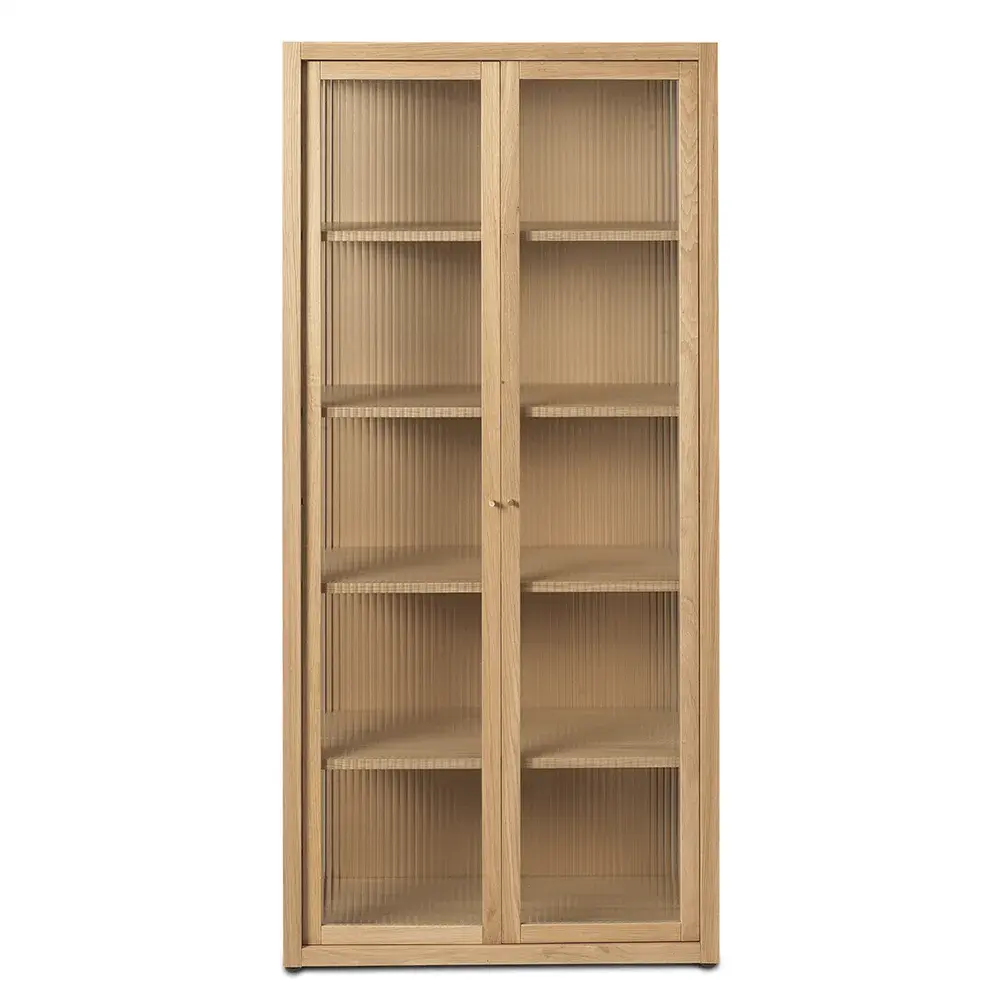 Ferm Living, Reed Vitrinskåp - Natural Oak