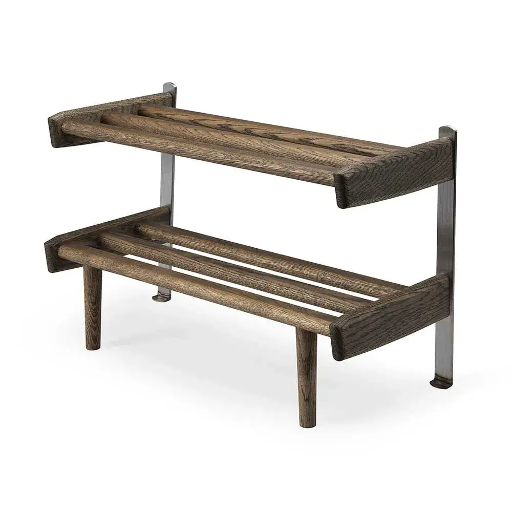 Oscarssons Möbel, Meja Skohylla Golv 59 cm Rökt Ek
