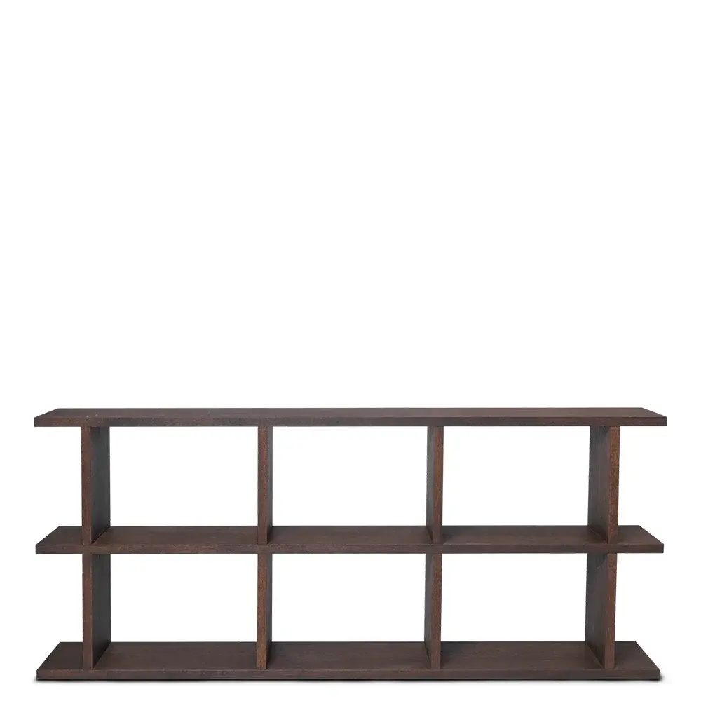 Ferm Living, Kona Bokhylla 3x2 - Mörkbetsad ek